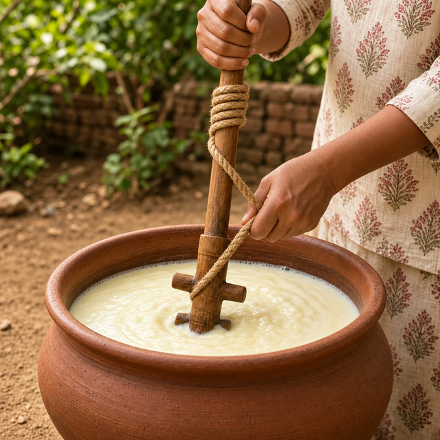 Traditional Bilona Churning