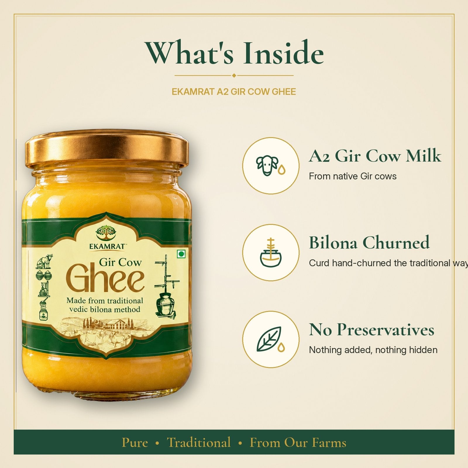 What's inside the Ekamrat ghee jar